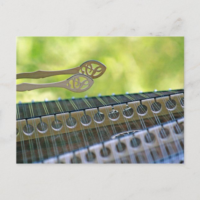 Hammer Dulcimer Mallets Postcard (Front)