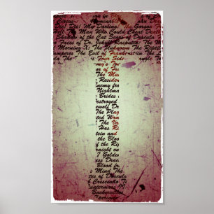 Hammer Films Hammer Poster is Red, Black, Sepia