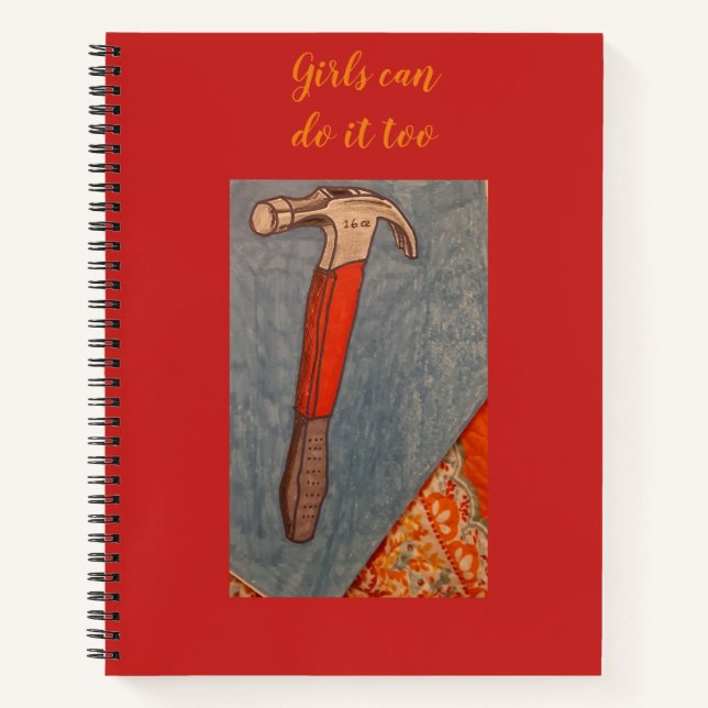 Hammer Girl Power Spiral Notebook (Front)