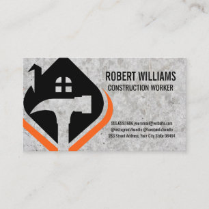 Hammer House Logo Concrete Appointment Card