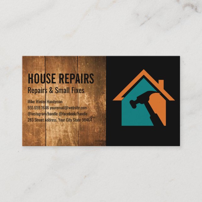 Hammer House Repairman | Construction Appointment Card (Front)