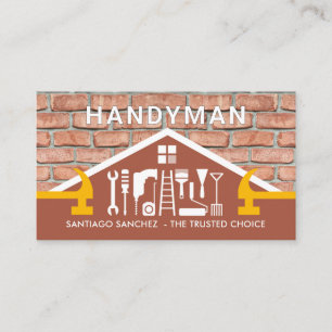 Hammer Rooftop Handyman Fix-It Tool Business Card