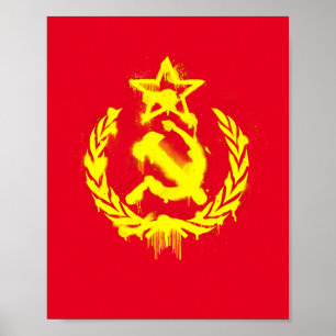 Hammer & Sickle Poster Graffiti