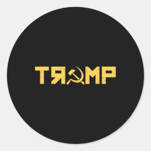 Hammer Sickle Russia Collusion Ussr Resist  Classic Round Sticker