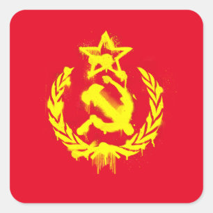 Hammer & Sickle Stickers Graffiti