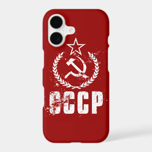 Hammer Sickle White Vintage Flag iPhone X Cases