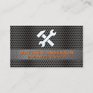 Hammer Wrench Hand Tool Logo Business Card