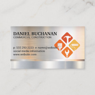 Hammer Wrench Logo Builder Tools Business Card