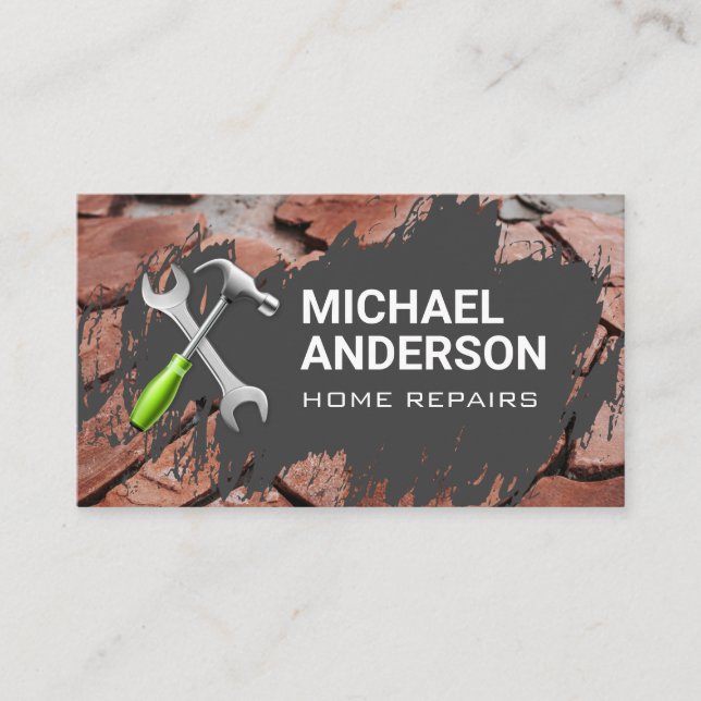 Hammer | Wrench | Stone Laying Business Card (Front)