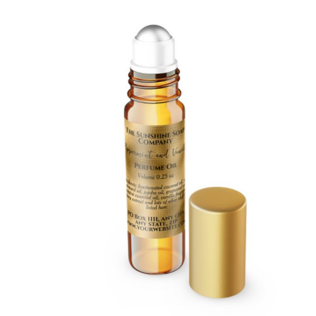 Hammered Gold Foil Perfume Roller Bottle label (Creator Uploaded)