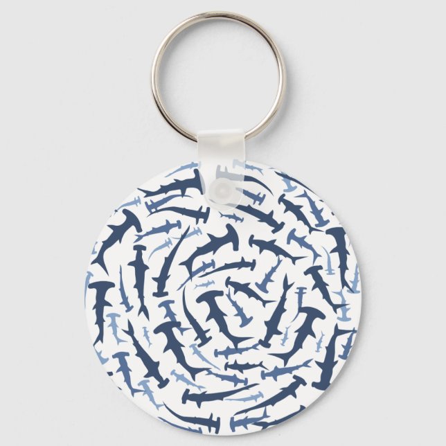 hammerhai hammerhead shark scuba diving key ring (Front)