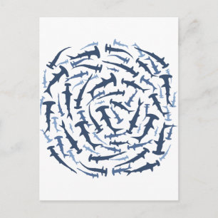 hammerhai hammerhead shark scuba diving postcard
