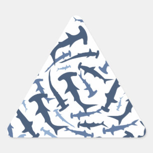 hammerhai hammerhead shark scuba diving triangle sticker