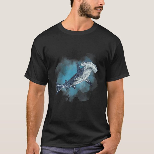 Hammerhead Deep Ocean Creatures and Rift Life T-Shirt (Front)