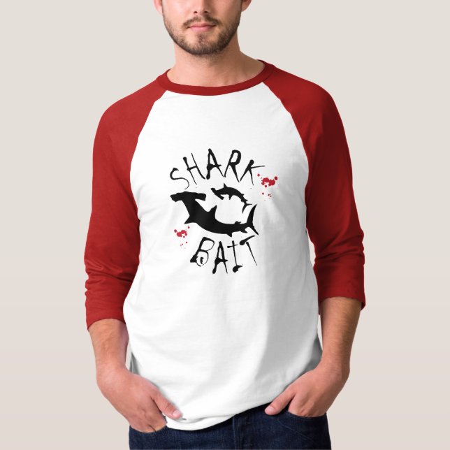 Hammerhead Shark Attack Blood Splatter T-Shirt (Front)
