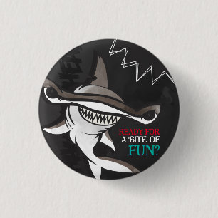 Hammerhead Shark Birthday Party  3 Cm Round Badge