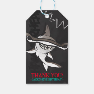 Hammerhead Shark Birthday Party Gift Tags