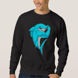 Hammerhead shark Bodybuilder Bodybuilding Sports Sweatshirt
