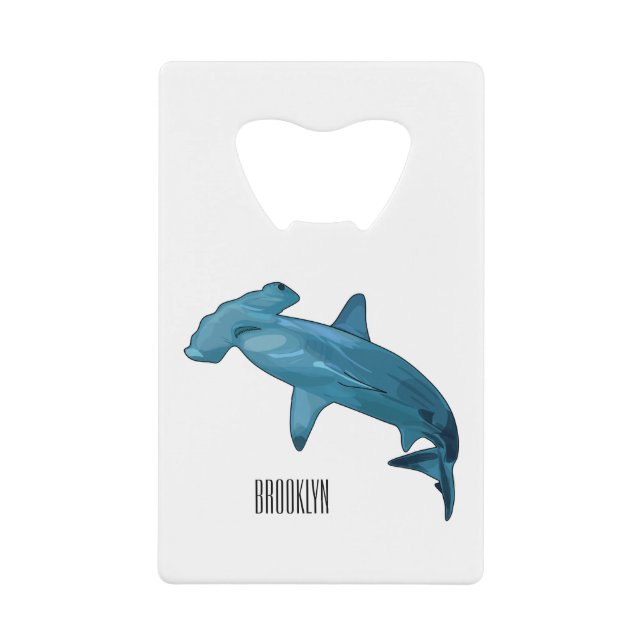 Hammerhead shark cartoon illustration (Front)