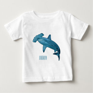 Hammerhead shark cartoon illustration baby T-Shirt