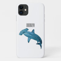 Hammerhead shark cartoon illustration