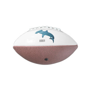 Hammerhead shark cartoon illustration football
