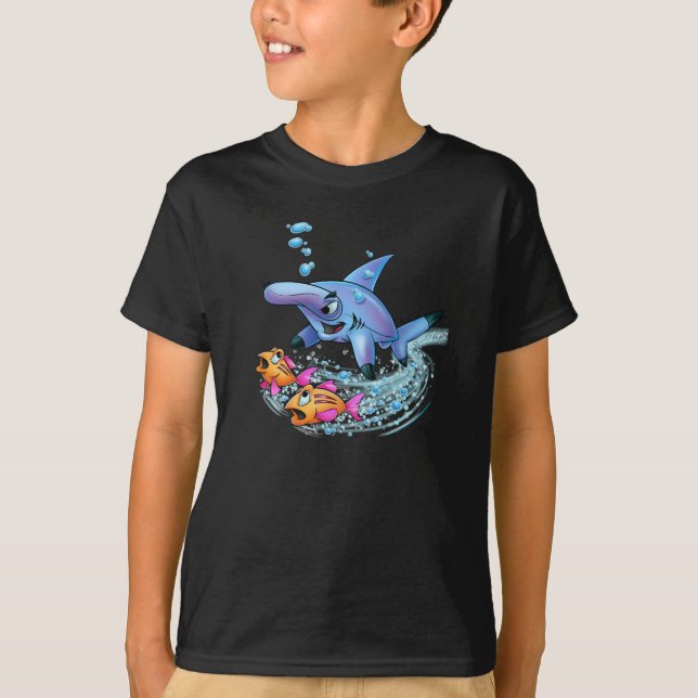 Hammerhead shark cartoon shirt (Front)