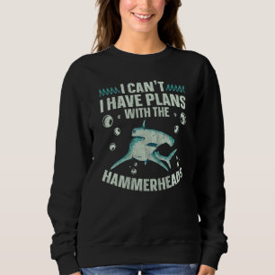 Hammerhead Shark Diving for a Hammerhead Shark 5 Sweatshirt