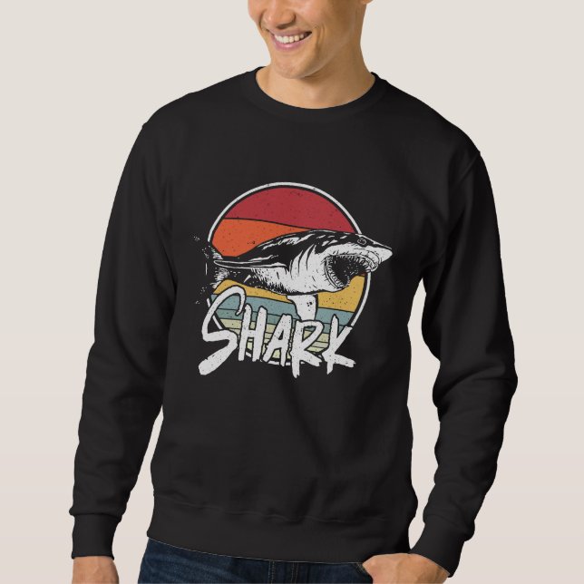 Hammerhead Shark Fin Underwater Hand Sign Sweatshirt (Front)