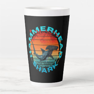 Hammerhead shark fishermen fishing lover gift latte mug
