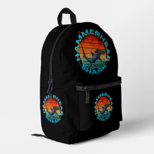Hammerhead shark fishermen fishing lover gift printed backpack