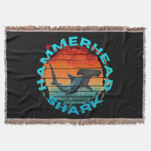 Hammerhead shark fishermen fishing lover gift  throw blanket