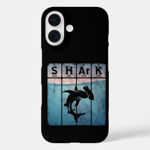 Hammerhead Shark Periodic Table Elements Chemistry iPhone 16 Case