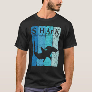 Hammerhead Shark Periodic Table Elements Retro Sha T-Shirt