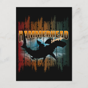 hammerhead shark   postcard