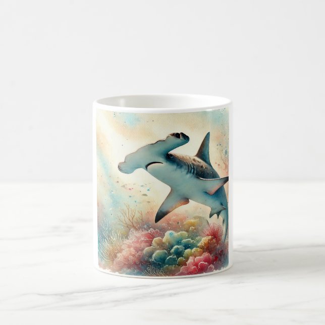 Hammerhead Shark Serenity 290824AREF136 - Watercol Coffee Mug (Center)