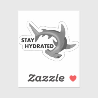 Hammerhead Shark Stay Hydrated Sticker