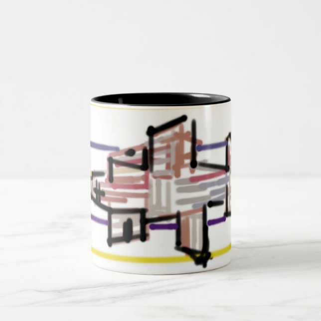 Hammerhead shark Summer joy Two-Tone Coffee Mug (Center)