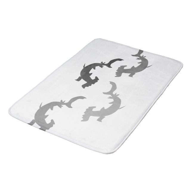 Hammerhead Sharks Bath Mat (Angled)