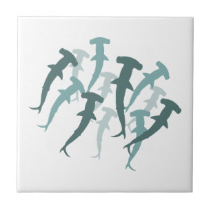 Hammerhead Sharks Ceramic Tile