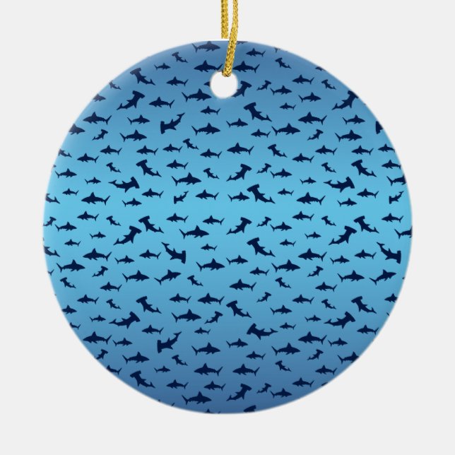 Hammerhead Sharks/Jaws Ceramic Ornament (Front)