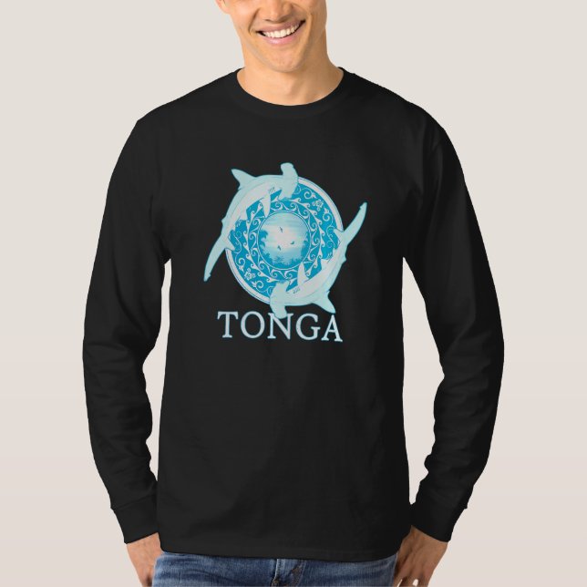 Hammerhead Sharks Polynesian Design Tonga Roots   T-Shirt (Front)