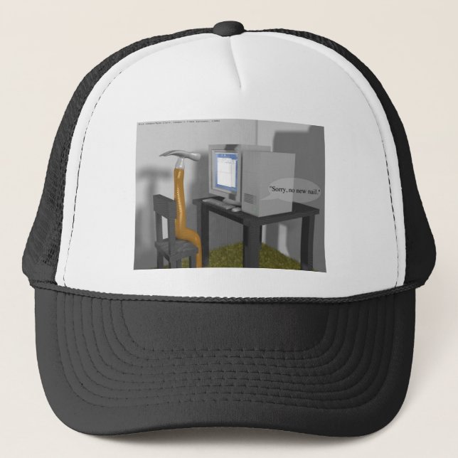 Hammering @ The PC Funny Gifts & Tees Trucker Hat (Front)