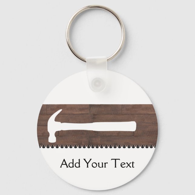 Hammers and Nails Construction Key Ring (Front)