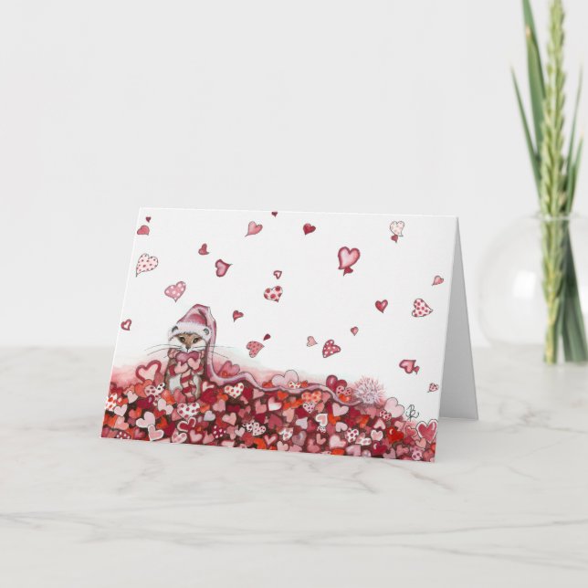 Hammie Hamster Valentines Day Card (Front)