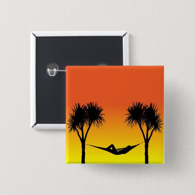 Hammock 15 Cm Square Badge (Front & Back)