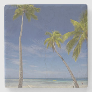 Hammock and palm trees, Plantation Island Resort Stone Coaster