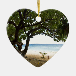 Hammock at South Sea Island, Fiji Ceramic Ornament