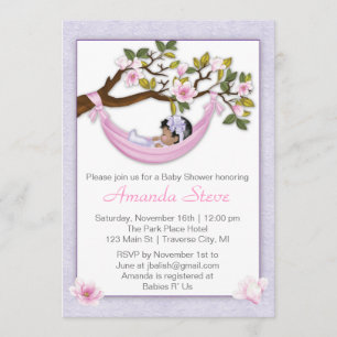 Hammock Baby Shower Invitation - African American