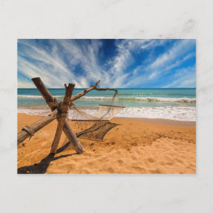 Hammock on a Tropical Beach Resort Postcard